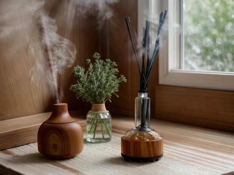 Goutte d'huile essentielle diluée dans un bol de vinaigre blanc pour un nettoyage naturel en petite quantité